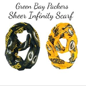 NWT Green Bay Packers Infinity Scarf, Green or Gold